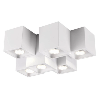 Nasufitowa lampa FERNANDO 604900631 Trio prostokąty do jadalni biały