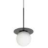 Wisząca lampa nad wyspę Borra BRB122P0 szklana metalowa biała czarna