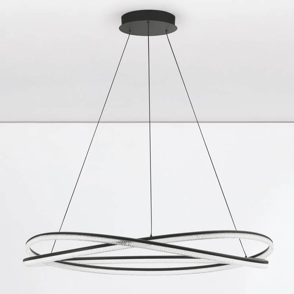 Lampa zwisająca do salonu ILAVE LE44323 LED 68W 3000K wstęga czarna