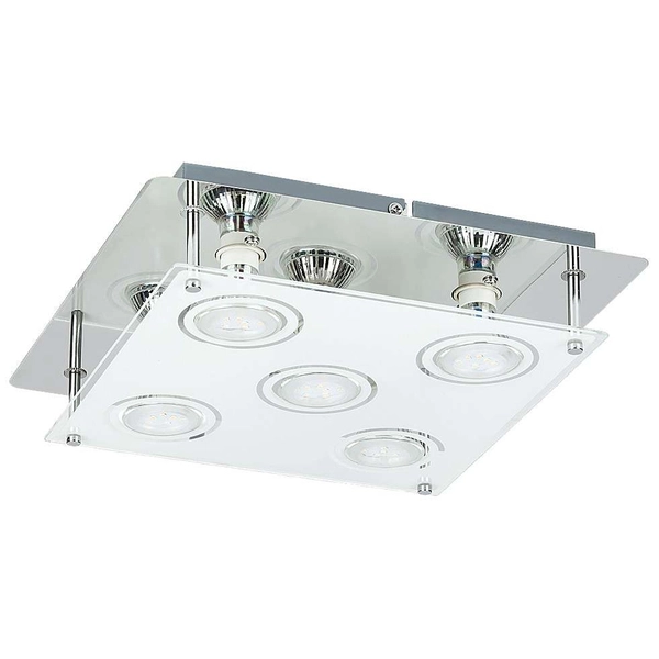 LAMPA sufitowa NAOMI 2642 Rabalux kwadratowa OPRAWA plafon przydymiony chrom