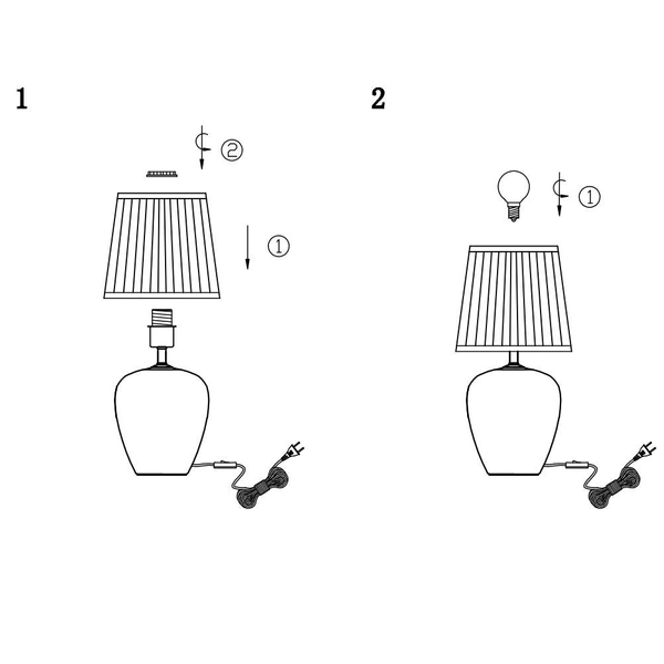 Ceramiczna LAMPA stołowa MANSION 107039 Markslojd abażurowa LAMPKA klasyczna wzorki retro motyle biały