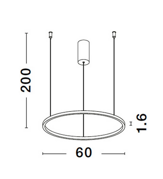 Zwisowa lampa TOLUCA LE42786 Luces Exclusivas LED 36W 3000K ring srebrny