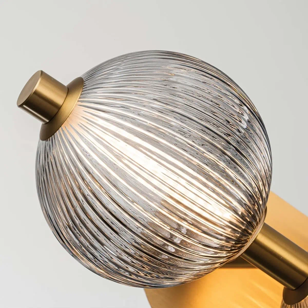 Kulista lampa ścienna Palmas QN-PALMAS-3W-BG LED 27W 3000K IP44 złota