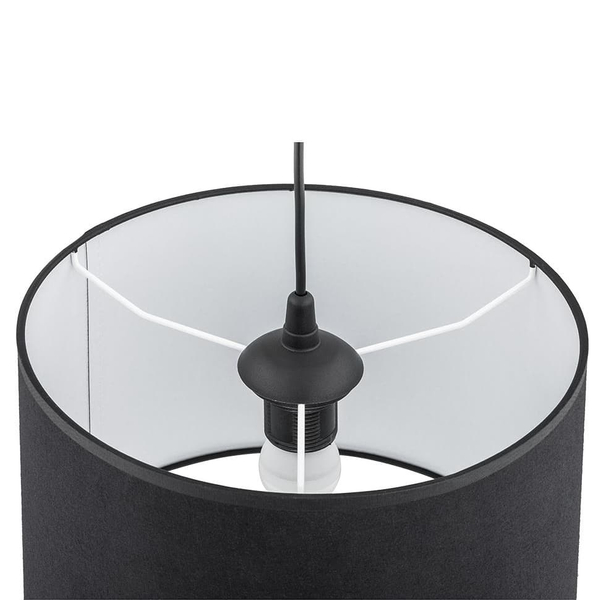 Salonowa lampa wisząca Rondo 3464 TK Lighting okrągła z kloszem czarna