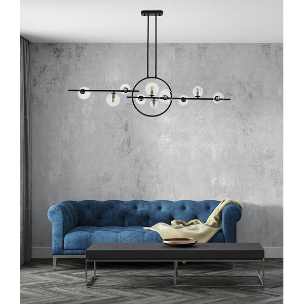 Wisząca lampa Alure Line Twin MSE010100347 Moosee LED 17W 3000K  kule czarne