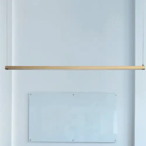 Lampa wisząca minimalistyczna BEAM ST-8960-L80 złota żelazna LED 8W 3000K nad wyspę liniowa