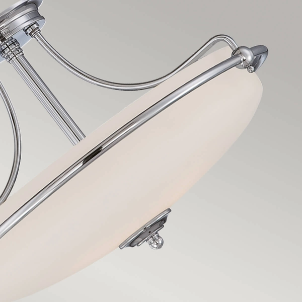Sufitowa lampa Griffin QZ-GRIFFIN-SFM-C Quoizel biały polerowany chrom