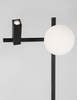Regulowana lampa podłogowa Ubeda LED 9W 3200K do salonu czarna biała