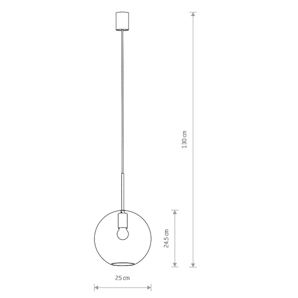 Wisząca lampa kuchenna Sphere 7850 ball loftowa nad wyspę czarna