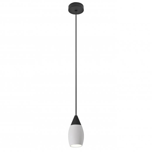 Owalna lampa zwis TENTOR AZ3098+AZ3100 Azzardo LED 7W 3000K czarny biały