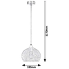LAMPA wisząca RONAN 7603 Rabalux loftowa OPRAWA ażurowy ZWIS metalowa siatka miętowa