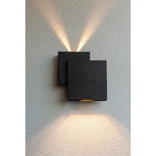 Kinkiet ścienny dół-góra RIALTO 5287901012 Lutec LED 21W 3000K IP44 czarny