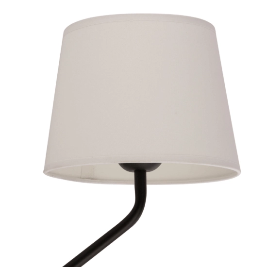 Abażurowa lampa ścienna Lizbona 32114 do sypialni biała czarna