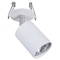 Wpust LAMPA sufitowa EYE FIT 9396 Nowodvorski podtynkowa OPRAWA metalowa tuba do zabudowy biała