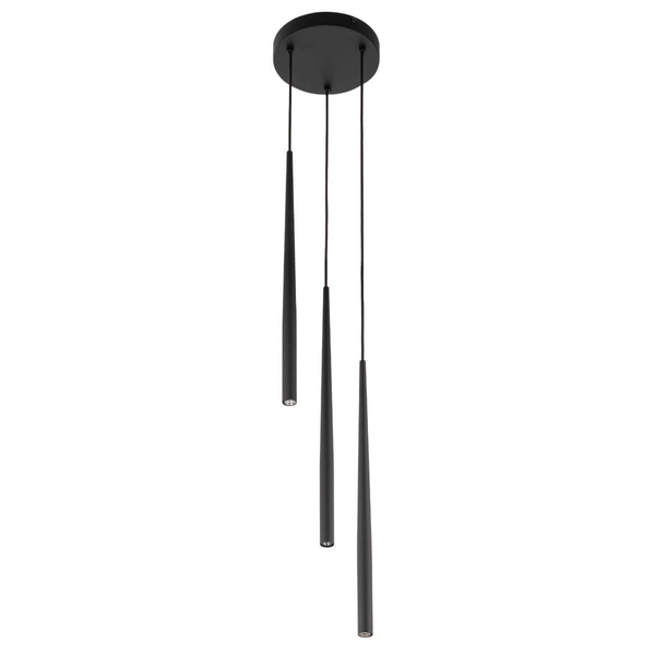 Wisząca lampa nad stół Piano 10113 kaskadowa tubki kuchenna czarna