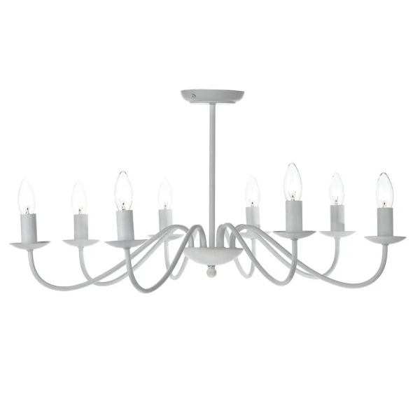 Wisząca lampa świecznikowa Irwin IRW0802 do jadalni biała