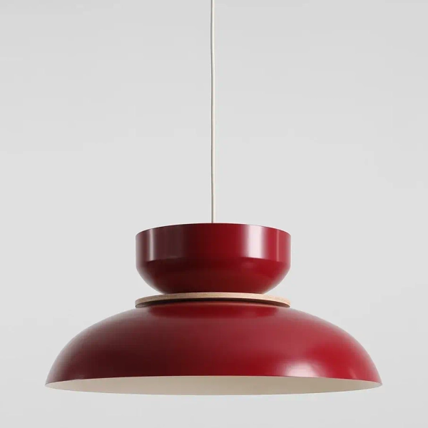 Metalowa wisząca lampa Aldo 1152G15_15_J do salonu czerwony