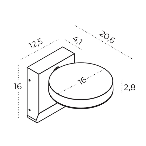 Ogrodowa lampa ścienna IVER AZ5702 Azzardo LED 20W 4000K IP54 grafitowa