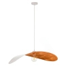 Lampa wisząca kompozyt LEAF miedziana biała 1xE27 do jadalni 41922