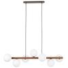 Zwisająca lampa do jadalni Estera 10272 balls listwa drewniana biała