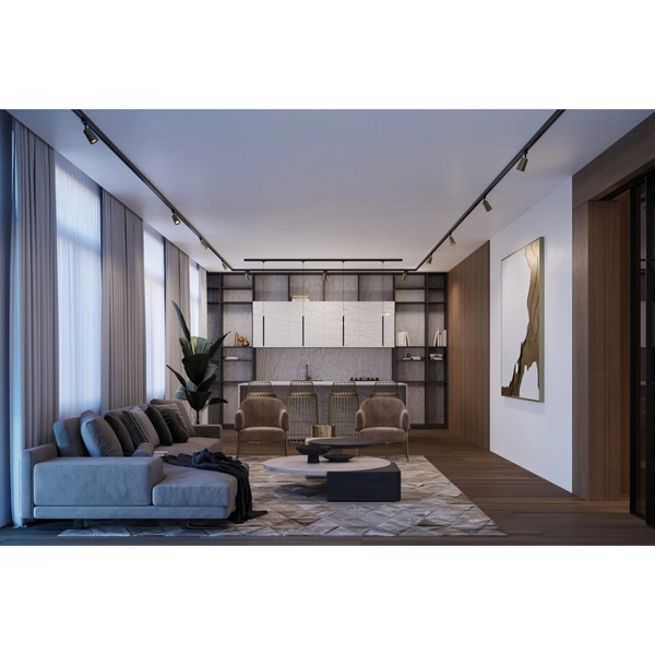 Lampa sufitowa z regulacja tuba AURA MYL.00069 do szyny 3-fazowej mosiądz