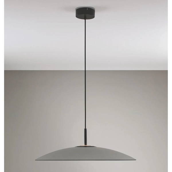 Wisząca lampa PECA LE44271 LED 17W 3000K kopuła szara czarna