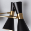 Wielopunktowa lampa sufitowa Libre ABR-LWS-6XE27 Abruzzo czarny złoty