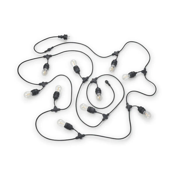 Zewnętrzna girlanda do ogrodu z żarówkami CHAIN R74771132 IP44 czarny
