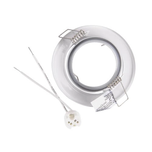 Sufitowa LAMPA podtynkowa KAJKA C 03753 Ideus metalowa OPRAWA okrągła oczko wpuszczane białe