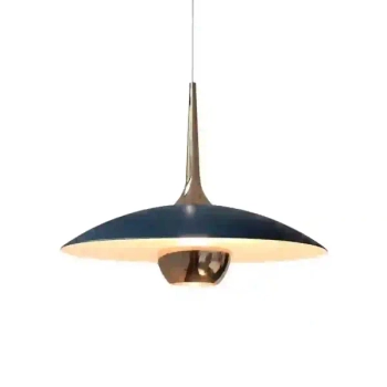 Lampa wisząca nad wyspę MANUKA czarna niebieska P0675 1xLED 12W 3000K kopuła