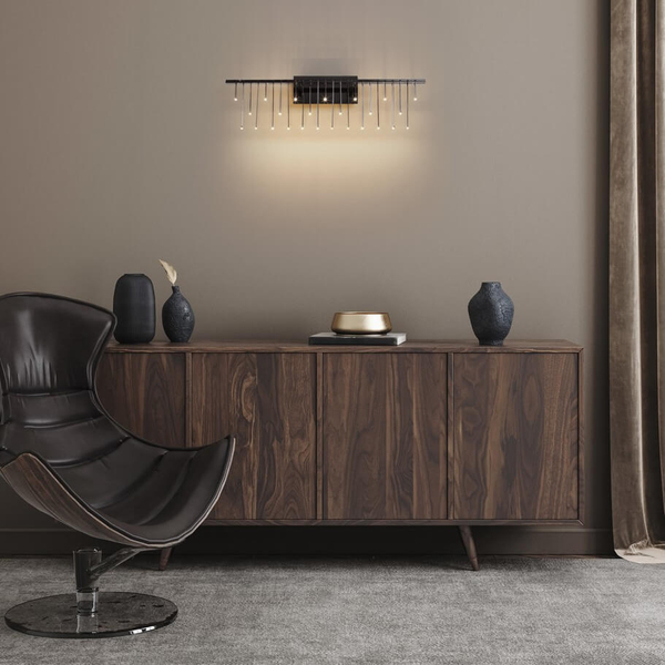 Lampa ścienna do salonu HUARAZ LE44449 LED 11W 3000K czarna