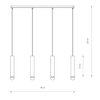 Metalowa lampa sypialniana Baton 7853 zwis na listwie mosiądz