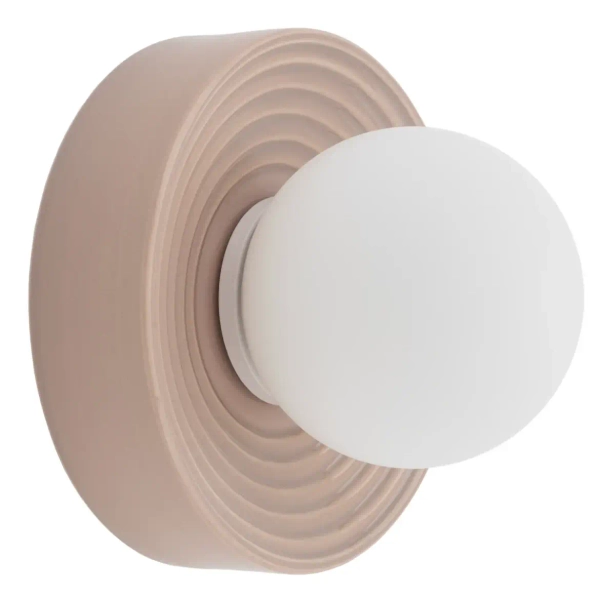 Ceramiczna naścienna lampa CLAY 11748 szklana kulista biała szara