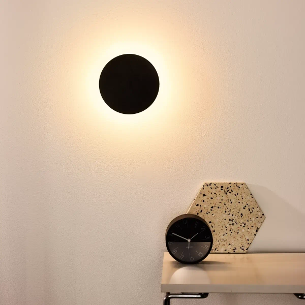 Ścienna lampa okrągła Eklyps 46201/06/30 LED 6W 3000K do salonu czarna