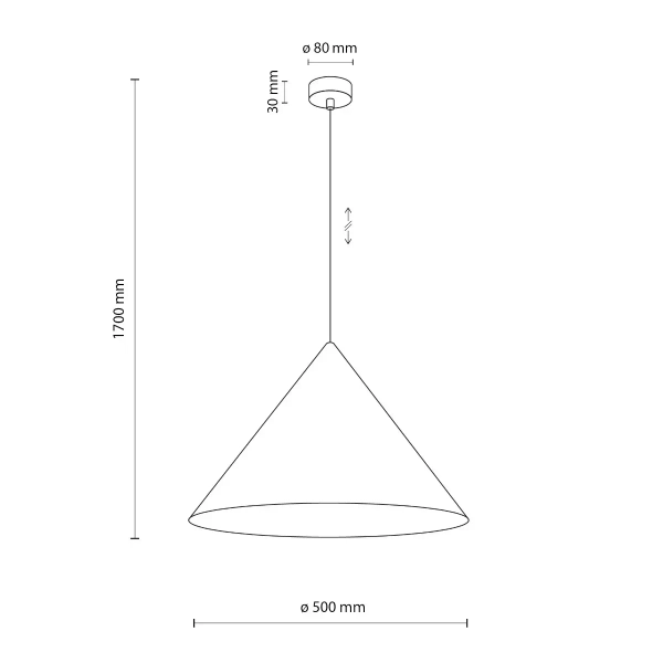 Metalowa lampa wisząca CONO 10888 stożkowa zielony