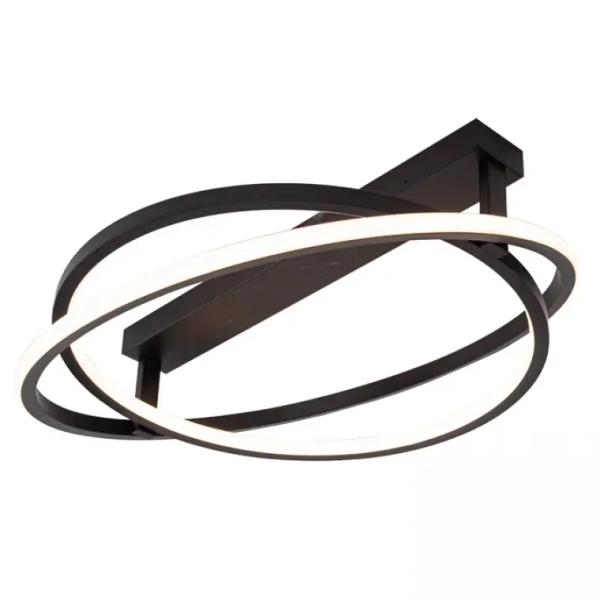 Ringowa sufitowa lampa 22016 LED 56W 3000K do sypialni czarny