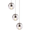 LAMPA wisząca Layla K-8034B-3 Kaja kulista OPRAWA szklana ZWIS kula ball chrom przezroczysty