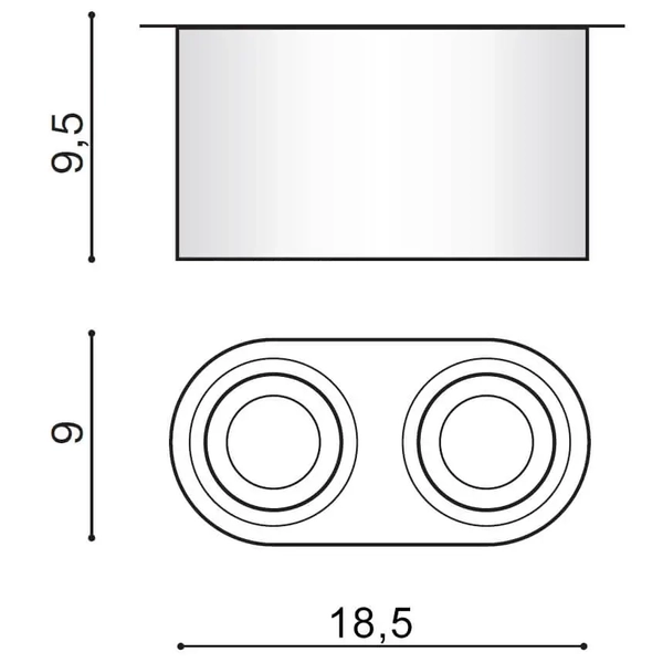 Łazienkowa lampa sufitowa Brant AZ2816 2-punktowa metalowa biała