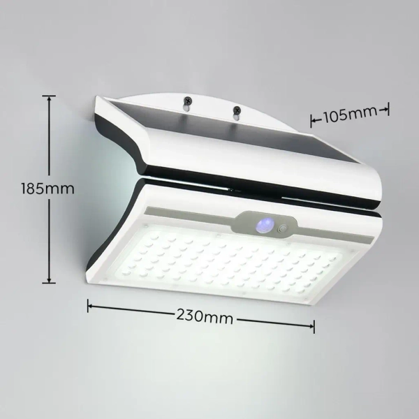 Elewacyjny kinkiet solarny MACAPA R23066101 LED 5W 4000K IP44 biały szary