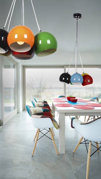Salonowa lampa wisząca Noa kule balls do salonu multikolor
