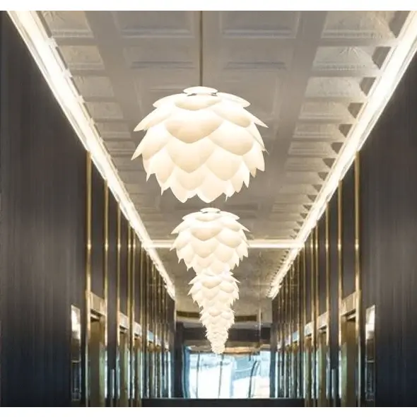 LAMPA wisząca NATURAL CHUW-E27 Abigali dekoracyjna ananas szyszka biała