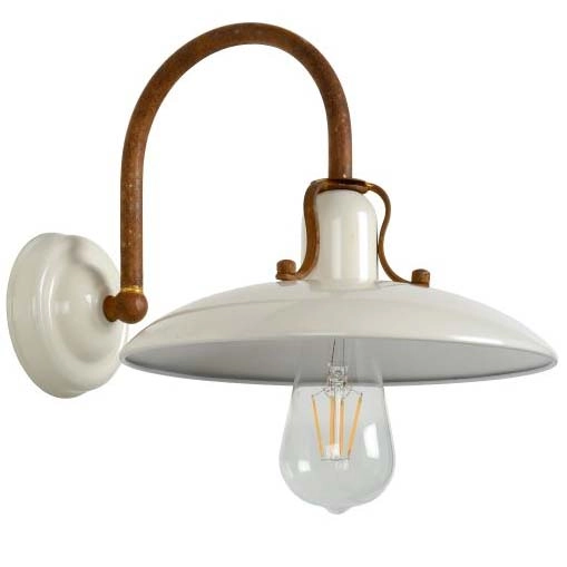 Retro lampa ścienna Romer 30276/01/38 metalowa hol beżowa brązowa