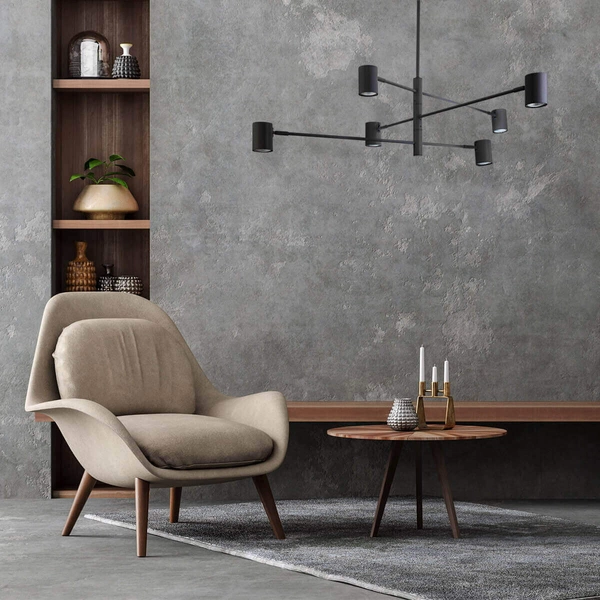 Lampa sufitowa SNOW LP-731/6P BK Light Prestige metalowe sticks czarne