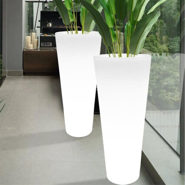 Ledowa lampa ogrodowa Flower ES-FL023 Step LED 5W RGBW IP65 donica biała