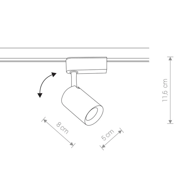 LAMPA sufitowa PROFILE IRIS 8997 Nowodvorski metalowa OPRAWA tuba LED 7W 4000K do systemu szynowego 1-fazowego biała
