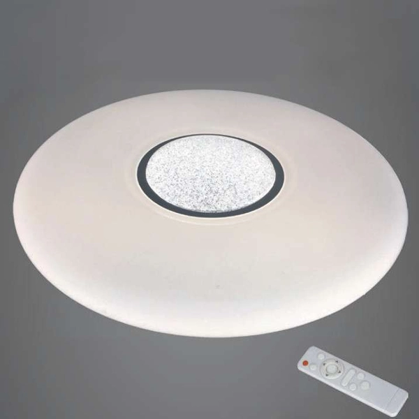 Plafon LAMPA sufitowa VELA ML4401 Milagro okrągła OPRAWA z pilotem LED 24W 3000K - 6000K kryształki białe