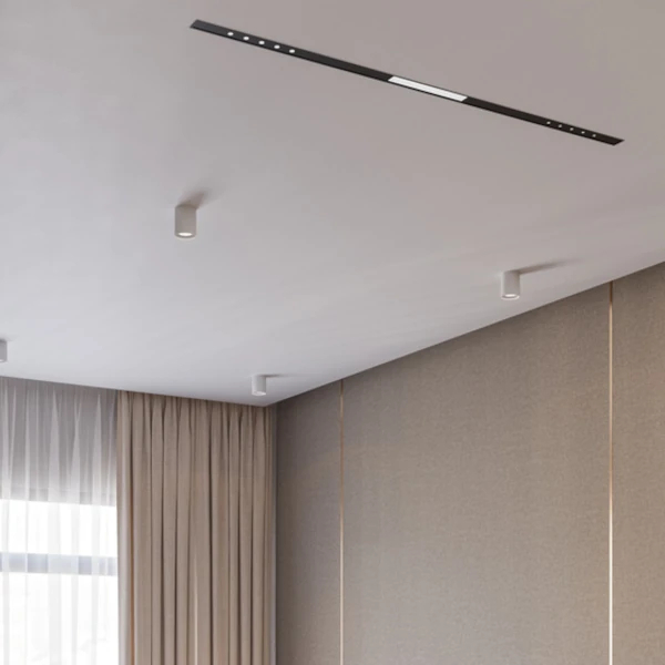 Liniowa lampa sufitowa MIXLINE LED 16W 3000K czarna listwa podłużna do gabinetu 30225-M930-W3-00-12