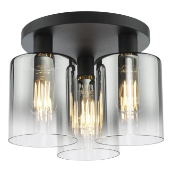 Industrialna sufitowa lampa Savannah SAV5322 szklane tubki czarne