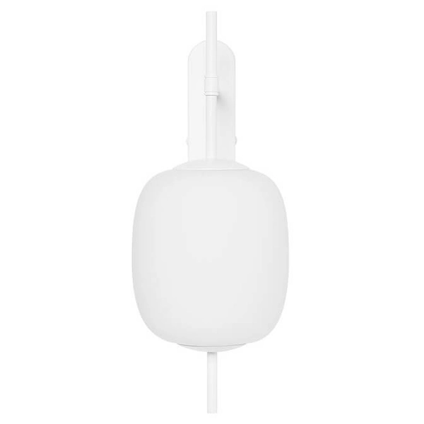 Łazienkowa lampa ścienna Epli Mini EMK110S0 szklana IP44 biała