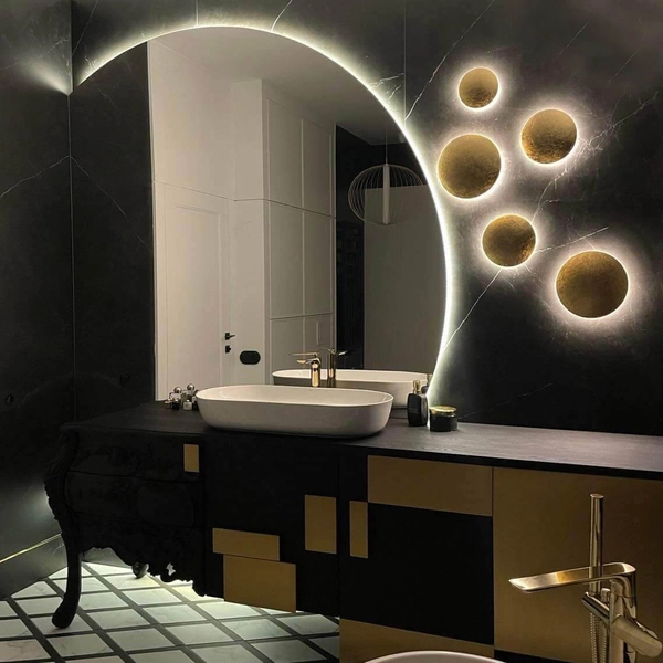 Plafon LAMPA sufitowa PLATILLO LP-8102/1C-6W GD Light Prestige okrągła OPRAWA metalowa LED 6W 3000K dysk moon złoty